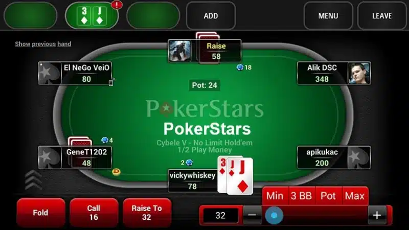The rules of online poker are the same as playing at a live casino